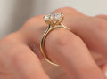 deposit for lexi 2ct elongated cushion-cut diamond, yellow gold, hidden halo D/vvs2