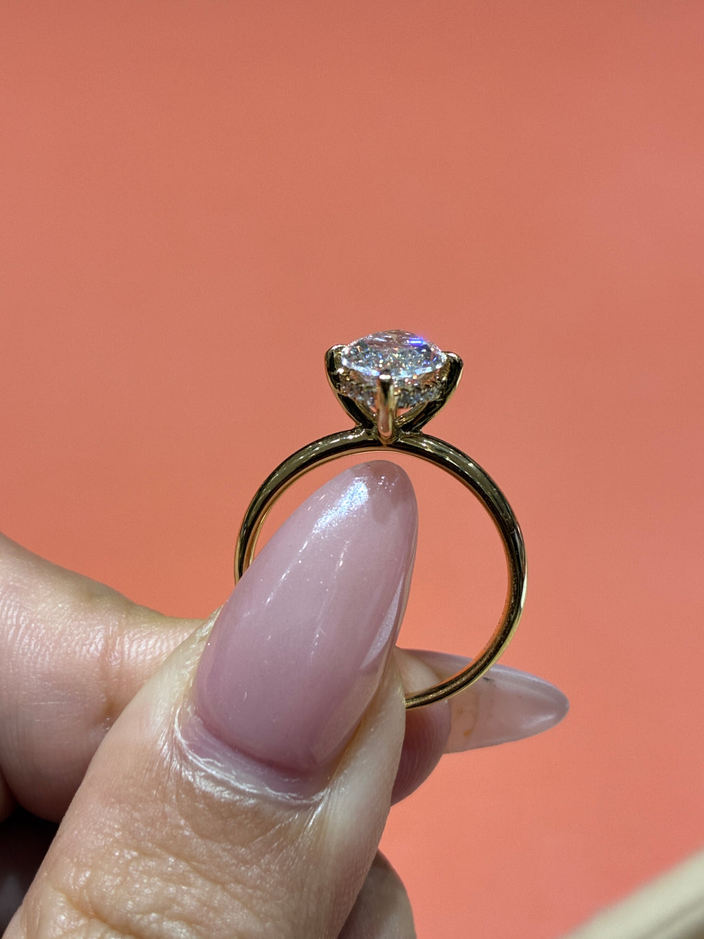 for la 14k 2Carat Solitaire Hidden Halo Ring D/vvs2