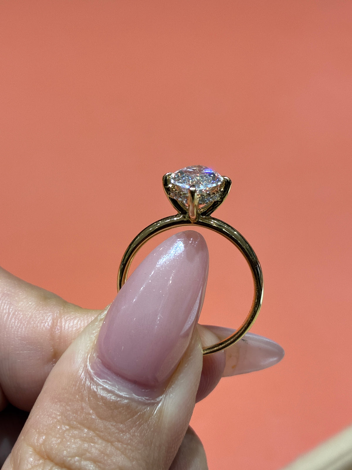 for la 14k 2Carat Solitaire Hidden Halo Ring D/vvs2