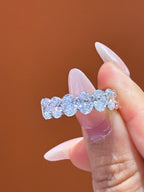 for sisi de arms 18k Oval diamond eternity band, total carat weight 7.8 carats D/VVS2