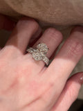 3 Carat Oval Cut Lab Grown Diamond Ring 18K White Gold