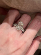 3 Carat Oval Cut Lab Grown Diamond Ring 18K White Gold