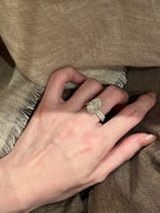 3 Carat Oval Cut Lab Grown Diamond Ring 18K White Gold