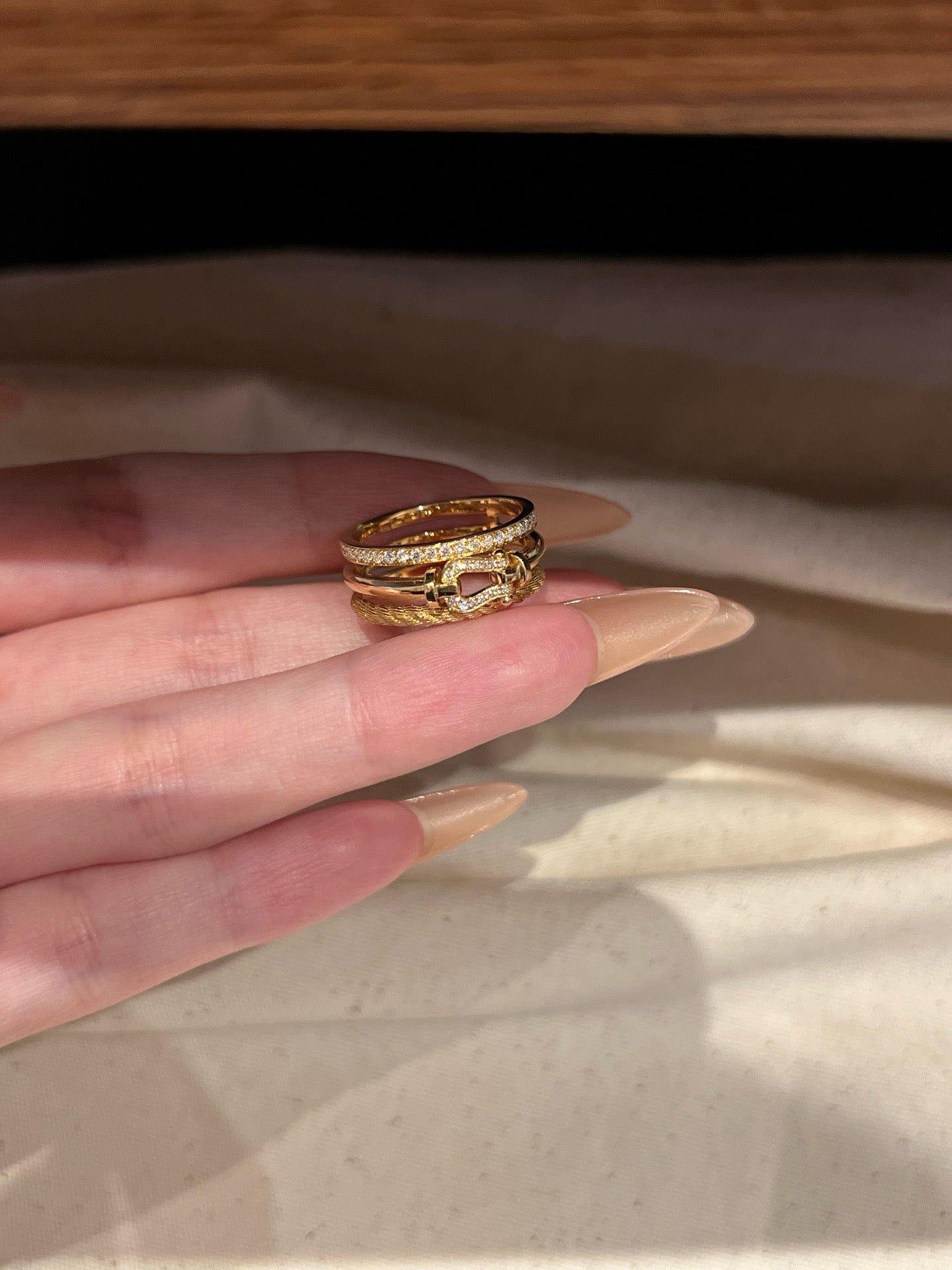 1.0ct Oval Shape Lab Grown Diamond Ring | Double Layer Pavé Band with Round Diamond Accents | Gold
