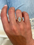 1.5ct Marquise Shape Lab Grown Diamond Ring | Solitaire Bezel Setting with Tapered Gold Band | 14K/18K Gold