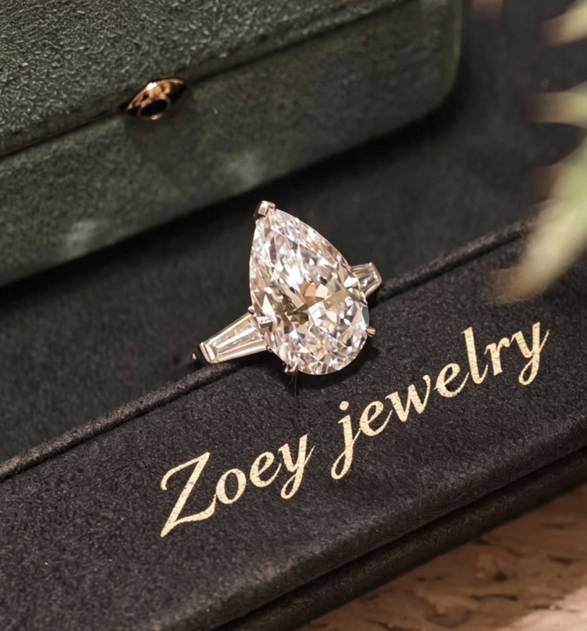 Round lab-grown diamond solitaire ring by Zoey Jewelry