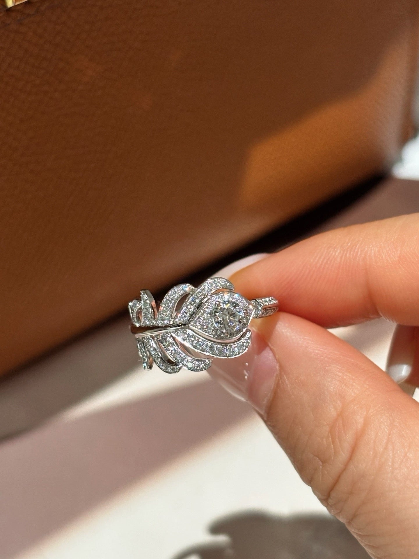 1.5 Carat Round Lab Grown Diamond Ring 18K White Gold