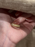 18K Yellow Gold Diamond Eternity Band Ring with Round Brilliant Cut Lab Grown Diamonds