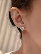 3 Carat Each Heart Shape Lab Grown Diamond Stud Earrings | Minimalist Four Prong Setting | Platinum