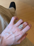 3.0ct Oval Cut Lab Grown Diamond Ring | Classic Solitaire Oval Diamond Engagement Ring with Platinum Band