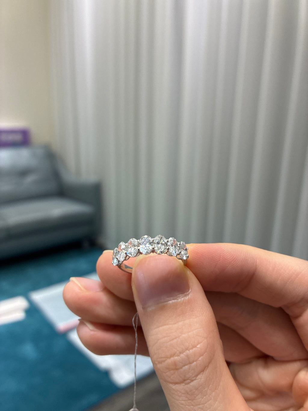 For Rortiz 18k white gold oral cut 2.2ct