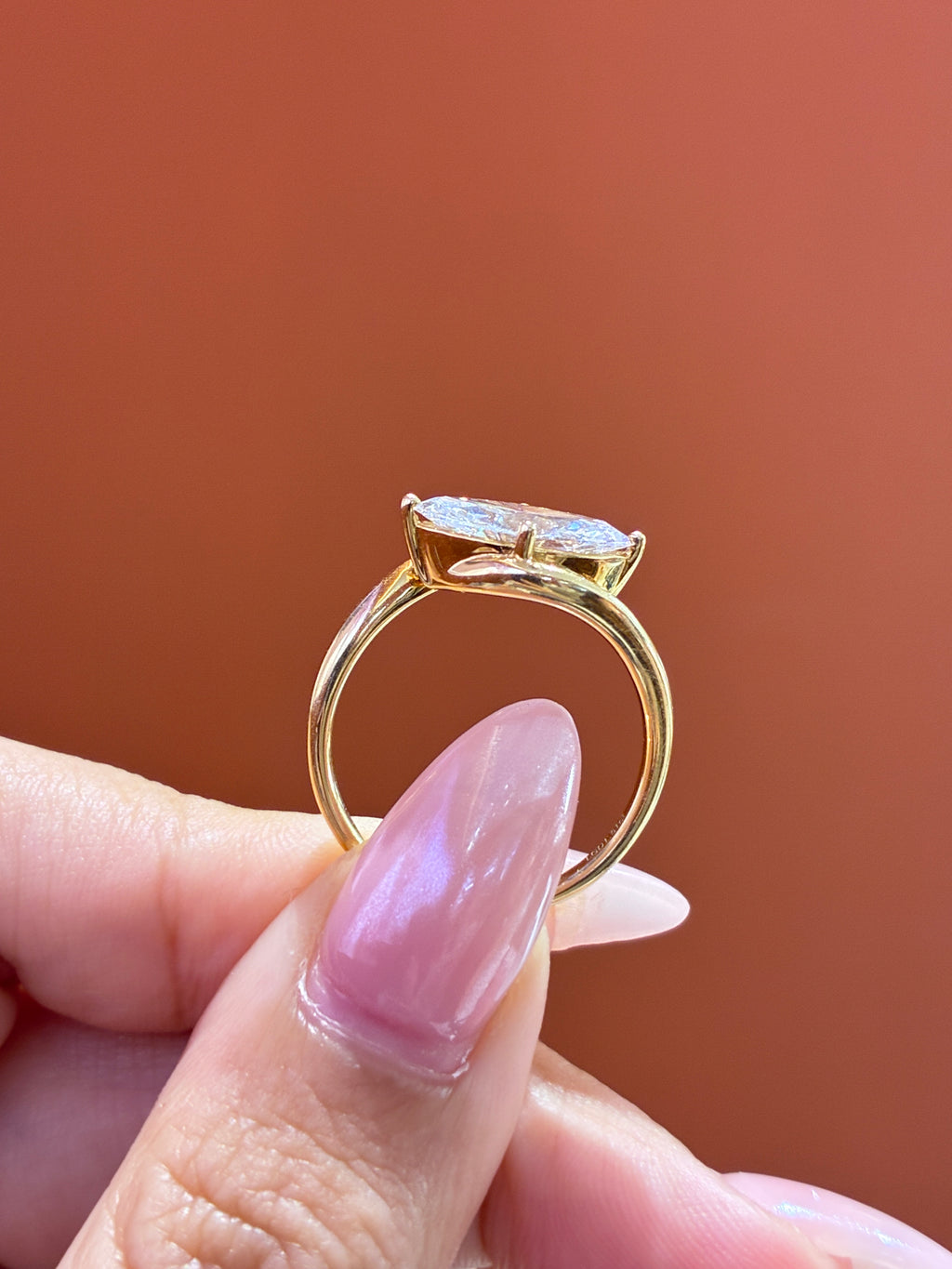 for reese 18k yellow gold 1.5ct East-west marquise solitai D/vs1