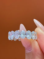 for sisi de arms 18k Oval diamond eternity band, total carat weight 7.8 carats D/VVS2