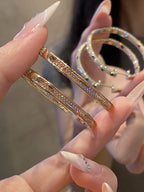 5.0 Carat Total Oval Cut Lab Grown Diamond Hoop Earrings | Pavé Setting Four Prong | 18K Yellow Gold