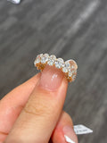 For Niqui 14k customize white gold full  oval-eternity band D/vvs 5.5ct