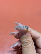 for tracey 14k yellow gold East-West Emerald Cut Diamond Band Ring D/vvs
