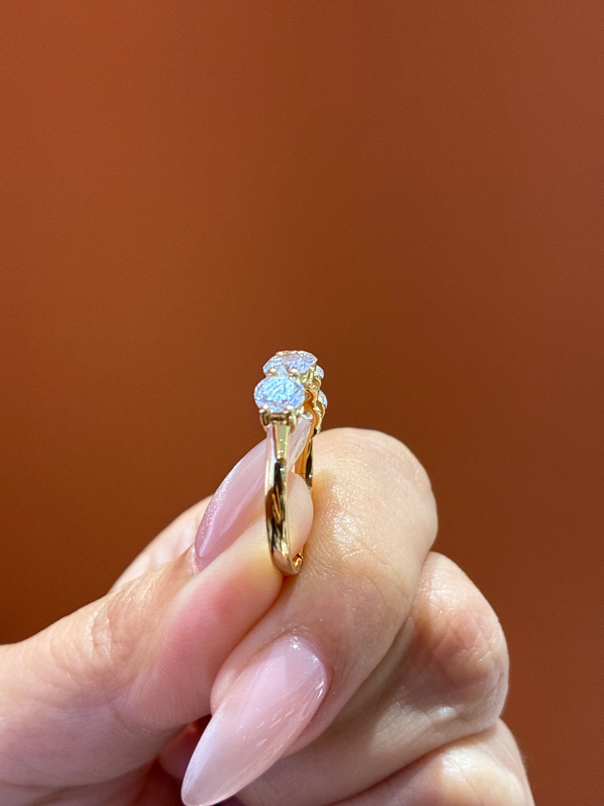 for . 18k yellow gold about 3ct Full eternity band