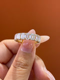 for alp 18k Yellow gold emerald eternity band, 9.38 carats total D/vvs2