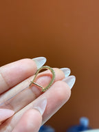 For flossandfound 18k yellow 0.4ct D Vvs