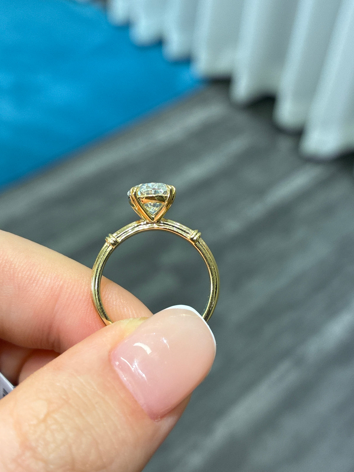 For Kathleen both 18k oval yellow gold 2ct D/vvs +pear shape 3ct F/VVs