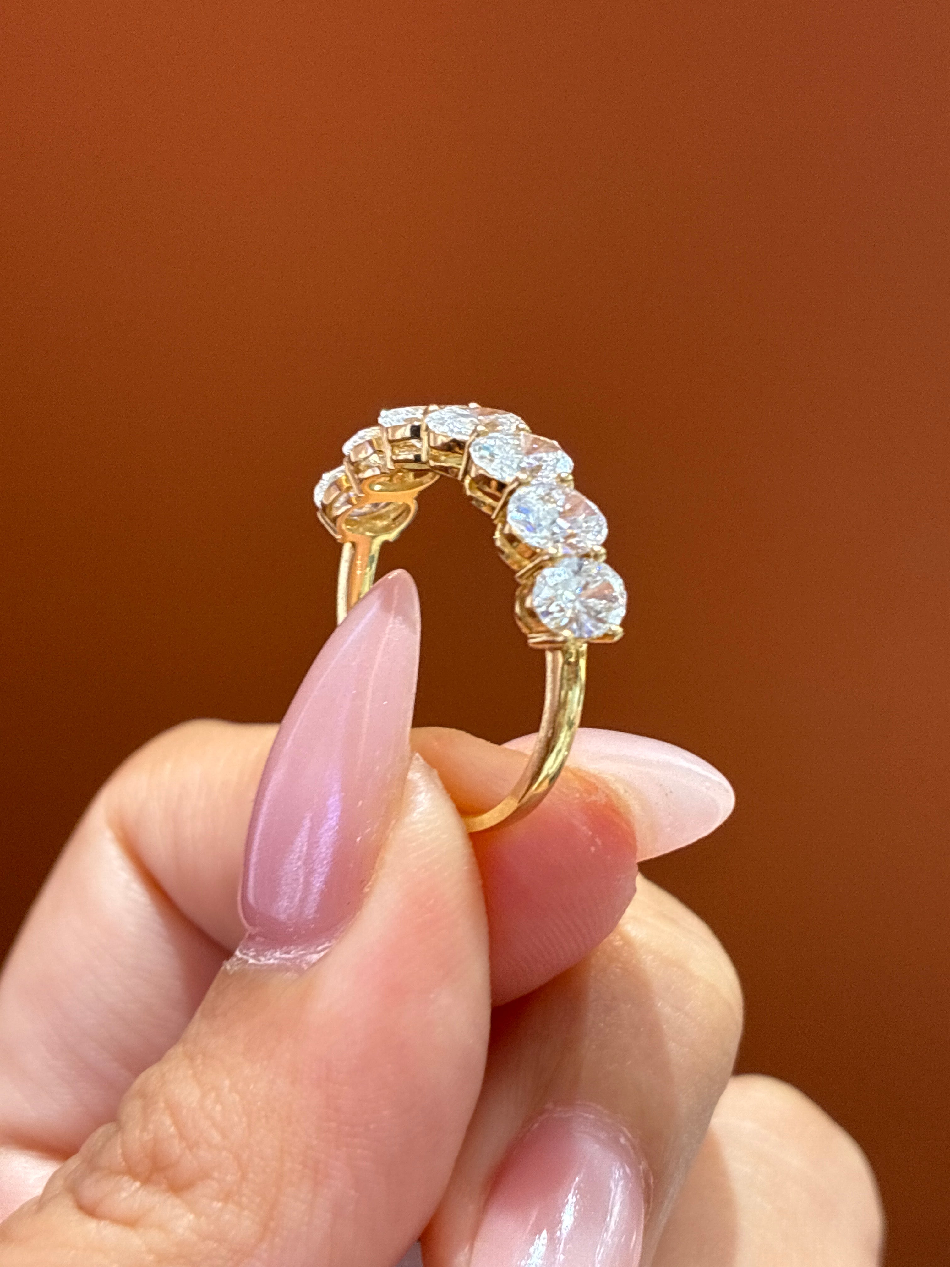 Deposit For jerry 14k yellow gold 5 stone design round cut 2.15ct D/vvs2