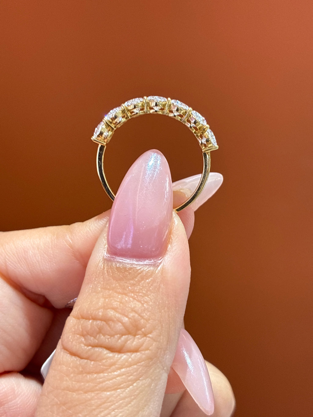 Deposit For jerry 14k yellow gold 5 stone design round cut 2.15ct D/vvs2