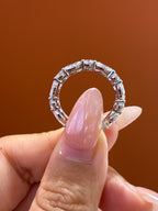 Deposit for use white marquise eternity band, featuring a 1.25-carat center stone and 0.6 carat of side stones, D/VVS2.