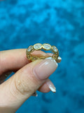 For amenda 18k yellow gold bezel oval band