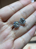 for Audrey Steele 14k White round diamond stud earrings 2 carats each 4 carats total D/vvs2