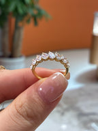 For DC 14k yellow gold pear shape band