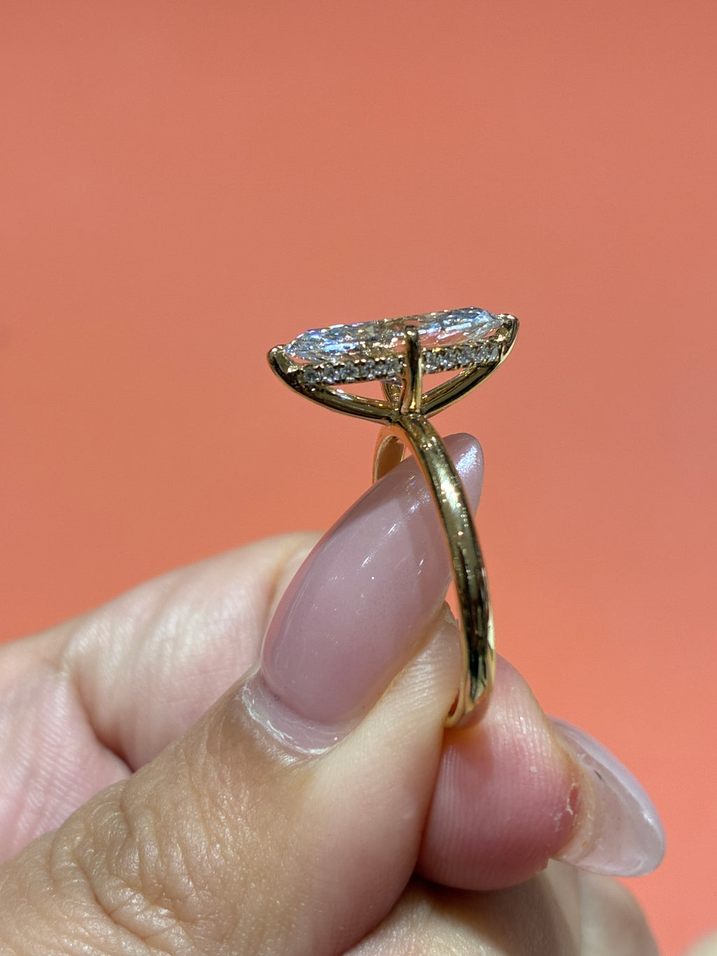 for la 14k 2Carat Solitaire Hidden Halo Ring D/vvs2