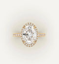 Half deposit For Samm mother anniversary ring ❤️ 14k yellow gold 4ct oval with halo and pave band