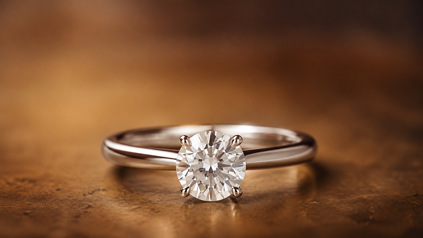 Round lab-grown diamond solitaire ring by Zoey Jewelry
